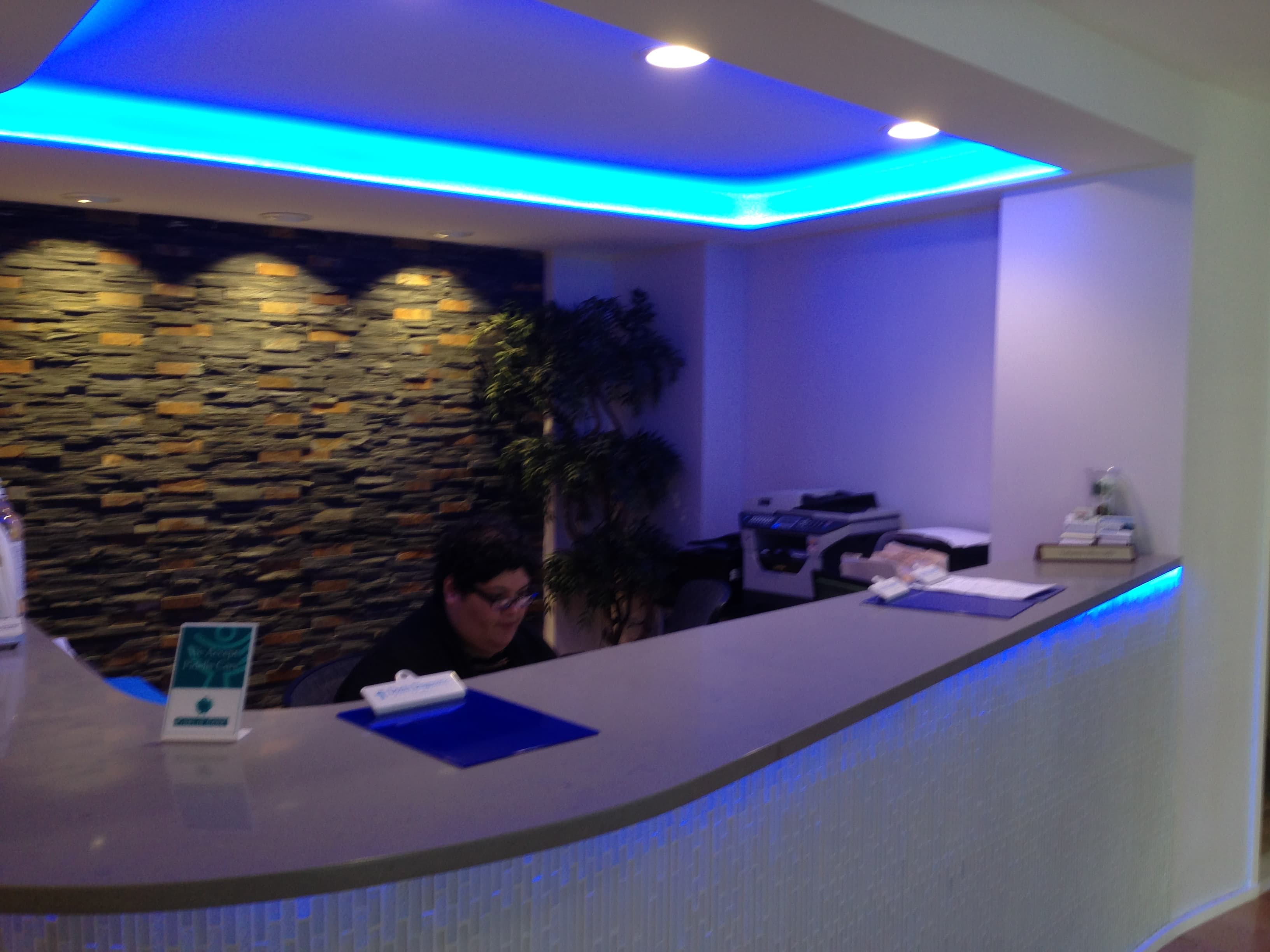 Cat6 cabling run during a dental office build-out in New York City