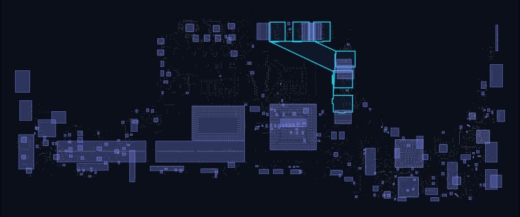 Dell CKA50 CKF50 LA-E992P ( .0) (A00) (BDV) boardview map — 2,956 components, 2,353 nets