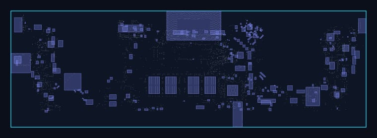 Dell XPS 13 9310 Compal GDA30 LA-J143P .0 boardview map — 2,727 components, 1,797 nets