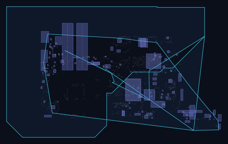 HP 15 - LA-H32AP .0 boardview map — 1,798 components, 1,404 nets