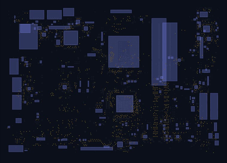 HP ENVY TouchSmart 15 boardview map — 1,624 components, 1,703 nets