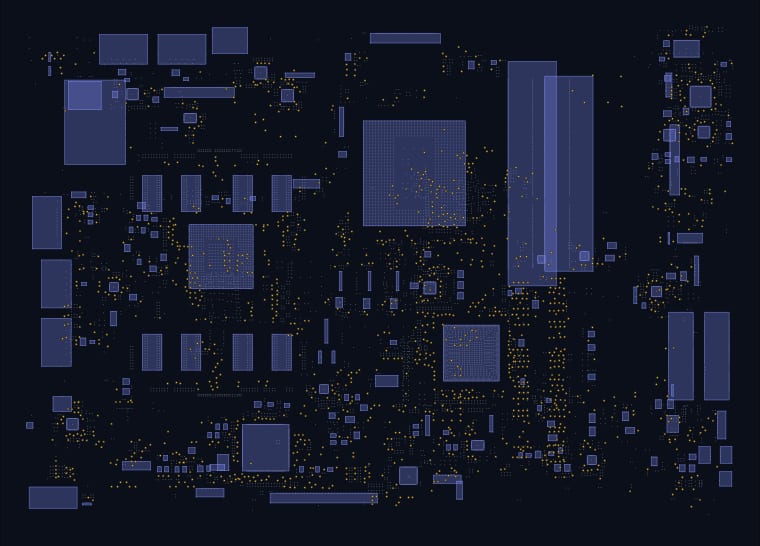 HP ENVY TouchSmart 15 boardview map — 2,044 components, 2,220 nets