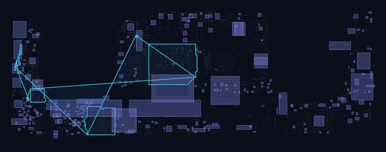 LA-F541P boardview map — 3,217 components, 2,472 nets