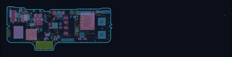 MacBook Air 11-inch A1534 (2015–2017) (820-00244) boardview map — 2,144 components, 1,974 nets