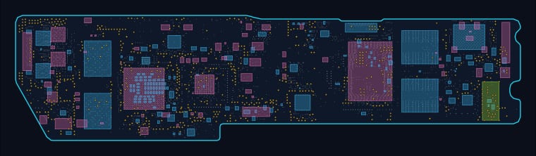 MacBook Air 13-inch Retina A2179 (2018–2020) (820-01958) boardview map — 3,456 components, 2,199 nets