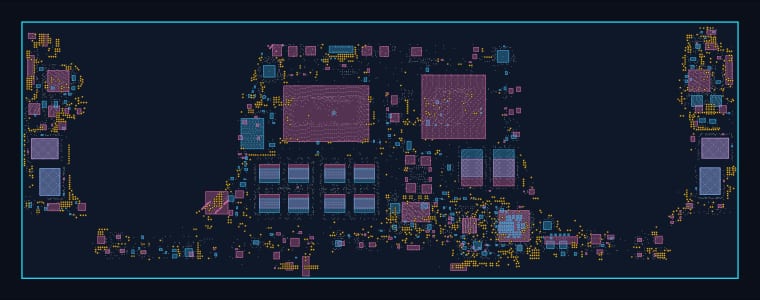 MacBook Pro 13-inch A2141 (2020) (820-01700) boardview map — 7,512 components, 4,186 nets