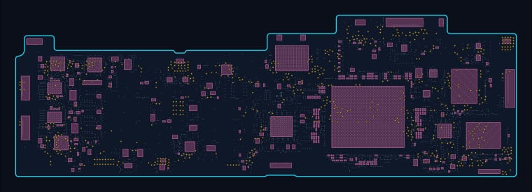 MacBook Pro 13-inch A2485 (2022) (820-02536) boardview map — 2,876 components, 1,911 nets