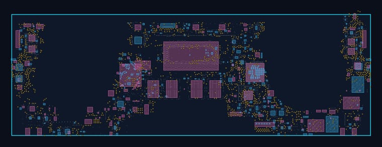 MacBook Pro 13-inch A2602 (2022) (820-01949) boardview map — 5,340 components, 3,001 nets