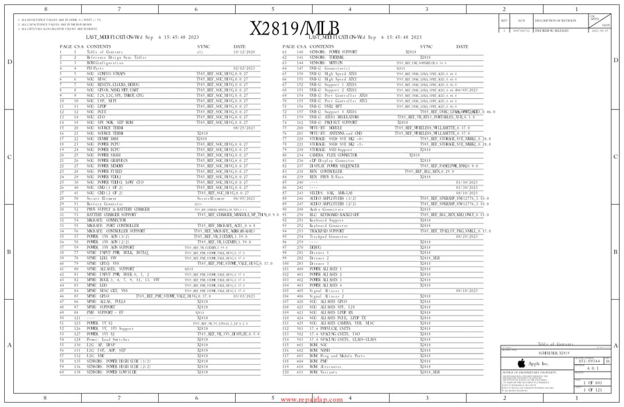 MacBook Pro 14-inch A3113 (2023) (820-03285) schematic — 121 pages