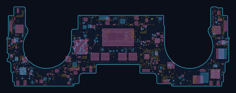 MacBook Pro 15-inch A1990 (2018–2019) (820-00923) boardview map — 4,598 components, 3,390 nets