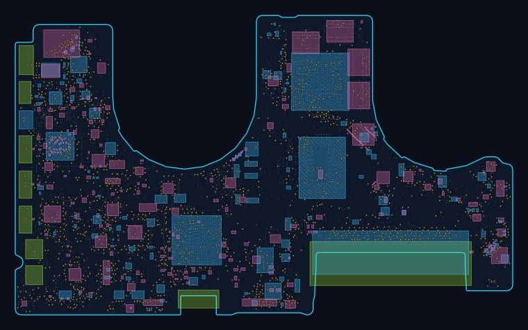 MacBook Pro 15-inch Retina A1297 (2012–2013) (820-2914) boardview map — 4,928 components, 3,373 nets